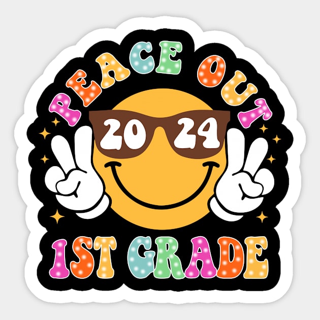 Peace Out School, Last Day of School, End of School 1st Grade Sticker by thavylanita